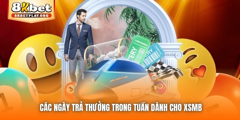 Các ngày trả thưởng trong tuần dành cho XSMB